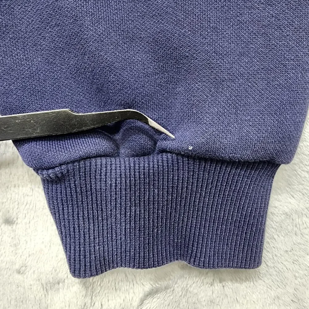 Puma Hoodie Mens XXL Blue Color Block Pullover Sweatshirt Logo Sporty Athleisure_4